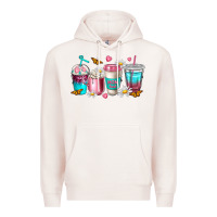 Pale Pink mom fuel coffee cups Premium Hoodie - NancyCooperArtShop