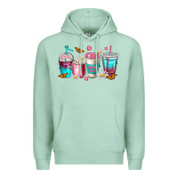 Seafoam mom fuel coffee cups Premium Hoodie - NancyCooperArtShop