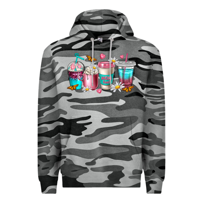 Mom Fuel Coffee Cups Premium Hoodie by NancyCooperArtShop | Teevron