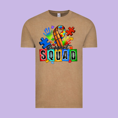 Basketball Support Squad Autism Vintage Tee Designed By Zillion Design Studio