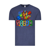 Vintage Denim basketball support squad autism Vintage Tee - Zillion Design Studio