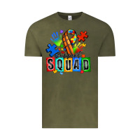 Vintage Olive basketball support squad autism Vintage Tee - Zillion Design Studio
