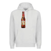 Dove Grey red beer bottle Premium Hoodie - AdoDesignShop