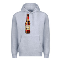 Heather Grey red beer bottle Premium Hoodie - AdoDesignShop