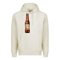 Oatmeal Heather red beer bottle Premium Hoodie - AdoDesignShop