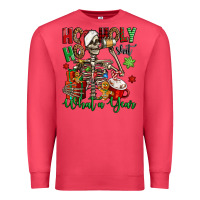 Cardinal ho ho holy shit what a year christmas skeleton Premium Sweatshirt - Jasminsmagicworld