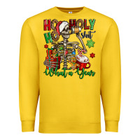 Lemon ho ho holy shit what a year christmas skeleton Premium Sweatshirt - Jasminsmagicworld