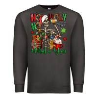 Smoke ho ho holy shit what a year christmas skeleton Premium Sweatshirt - Jasminsmagicworld