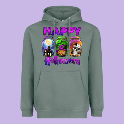 Happy Halloween Heavyweight Hoodie Designed By Jahusdesignshop
