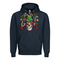 Navy elf skull Zipper Hoodie - FaDigitalArtStudio