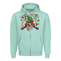 Seafoam elf skull Zipper Hoodie - FaDigitalArtStudio