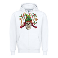 White elf skull Zipper Hoodie - FaDigitalArtStudio