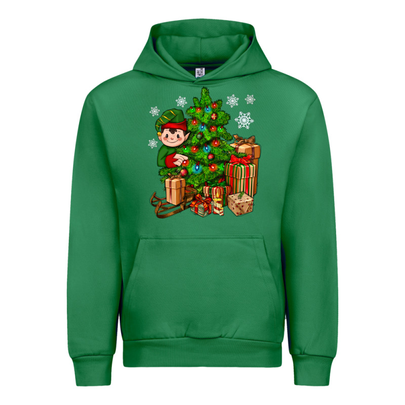 Christmas Elf With Gift Urban Hoodie by BundleAndBundleShop | Teevron