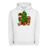 Pigment Lunar Rock Christmas Elf With Gift Urban Hoodie - BundleAndBundleShop