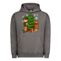 Pigment Tornado Christmas Elf With Gift Urban Hoodie - BundleAndBundleShop