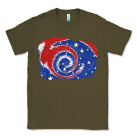 Army Green Patriotic tie dye background 4th of july Classic Tee - CowGirlArtShop