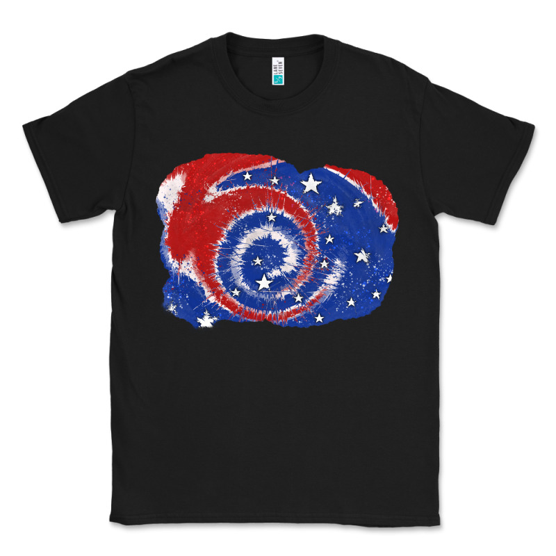 Patriotic Tie Dye Background 4th Of July Classic Tee by CowGirlArtShop | Teevron