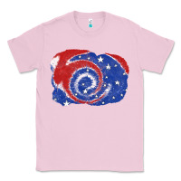 Bubblegum Pink Patriotic tie dye background 4th of july Classic Tee - CowGirlArtShop