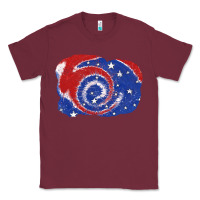 Burgundy Patriotic tie dye background 4th of july Classic Tee - CowGirlArtShop