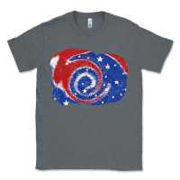 Charcoal Heather Patriotic tie dye background 4th of july Classic Tee - CowGirlArtShop