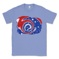 Colony Blue Patriotic tie dye background 4th of july Classic Tee - CowGirlArtShop