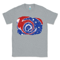 Heather Grey Patriotic tie dye background 4th of july Classic Tee - CowGirlArtShop