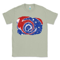 Matcha Patriotic tie dye background 4th of july Classic Tee - CowGirlArtShop