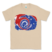 Mushroom Patriotic tie dye background 4th of july Classic Tee - CowGirlArtShop
