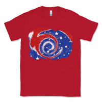 Red Patriotic tie dye background 4th of july Classic Tee - CowGirlArtShop