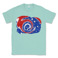 Seafoam Patriotic tie dye background 4th of july Classic Tee - CowGirlArtShop