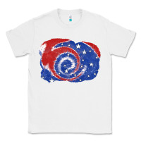 White Patriotic tie dye background 4th of july Classic Tee - CowGirlArtShop