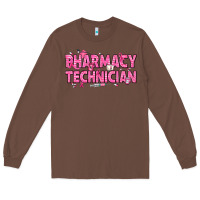 Chestnut Breast Cancer Pharmacy Technician Long Sleeve Tee - texasbilliewilder