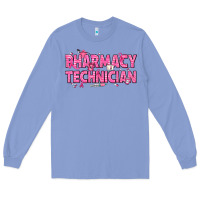 Colony Blue Breast Cancer Pharmacy Technician Long Sleeve Tee - texasbilliewilder