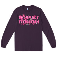 Plum Breast Cancer Pharmacy Technician Long Sleeve Tee - texasbilliewilder