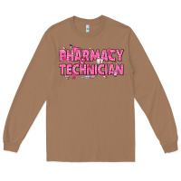 Toasted Coconut Breast Cancer Pharmacy Technician Long Sleeve Tee - texasbilliewilder