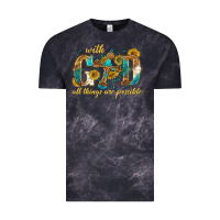Cloud Black with god all things are possible with cross Vintage Tee - texasbilliewilder