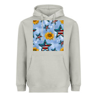Moon Dust patriotic stars and sunflower Heavyweight Hoodie - BundleAndBundleShop