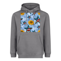 Storm patriotic stars and sunflower Heavyweight Hoodie - BundleAndBundleShop