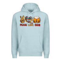 Blue Mist peace love beer Premium Hoodie - NancyCooperArtShop