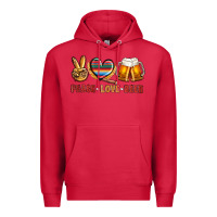 Cardinal peace love beer Premium Hoodie - NancyCooperArtShop