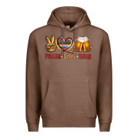 Chestnut peace love beer Premium Hoodie - NancyCooperArtShop