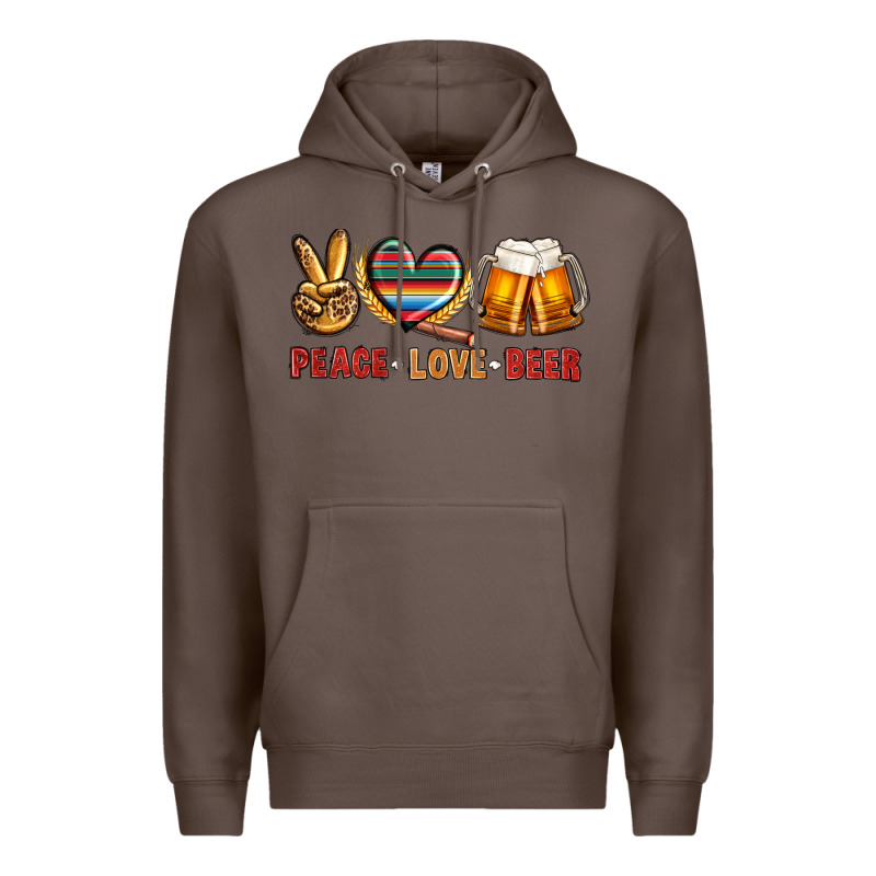 Peace Love Beer Premium Hoodie by NancyCooperArtShop | Teevron