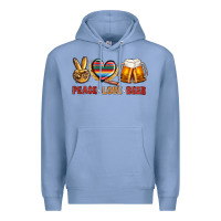 Colony Blue peace love beer Premium Hoodie - NancyCooperArtShop