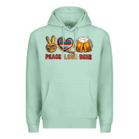 Seafoam peace love beer Premium Hoodie - NancyCooperArtShop
