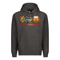 Smoke peace love beer Premium Hoodie - NancyCooperArtShop
