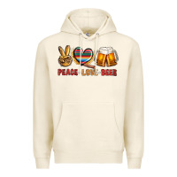 Tofu peace love beer Premium Hoodie - NancyCooperArtShop
