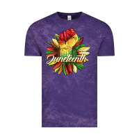 Cloud Purple juneteenth fist sunflower Vintage Tee - BarkalooDesign