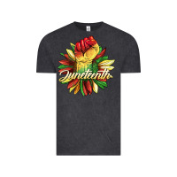 Vintage Black juneteenth fist sunflower Vintage Tee - BarkalooDesign