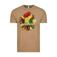 Vintage Coffee juneteenth fist sunflower Vintage Tee - BarkalooDesign