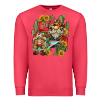 Cardinal western gnome truck cactus sunflower Premium Sweatshirt - BarkalooDesign